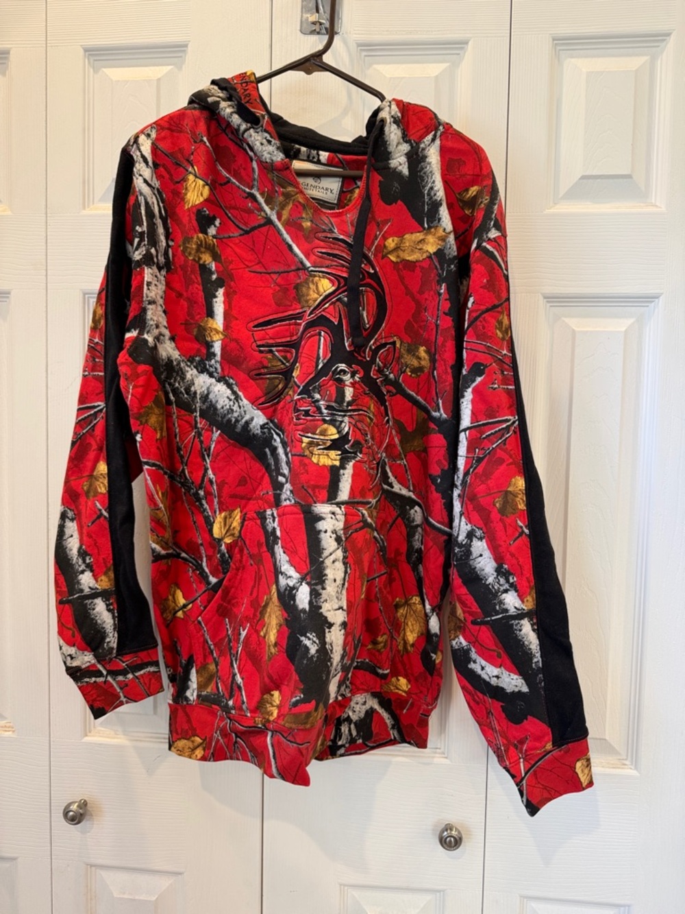Legendary Whitetails Red and Black Camo Buck Hoodie